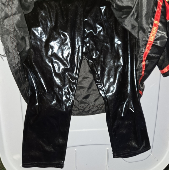 Asian Princess Girls Halloween Costume Size S‎ Geisha Kimono Red Black Dress Up - Picture 3 of 4